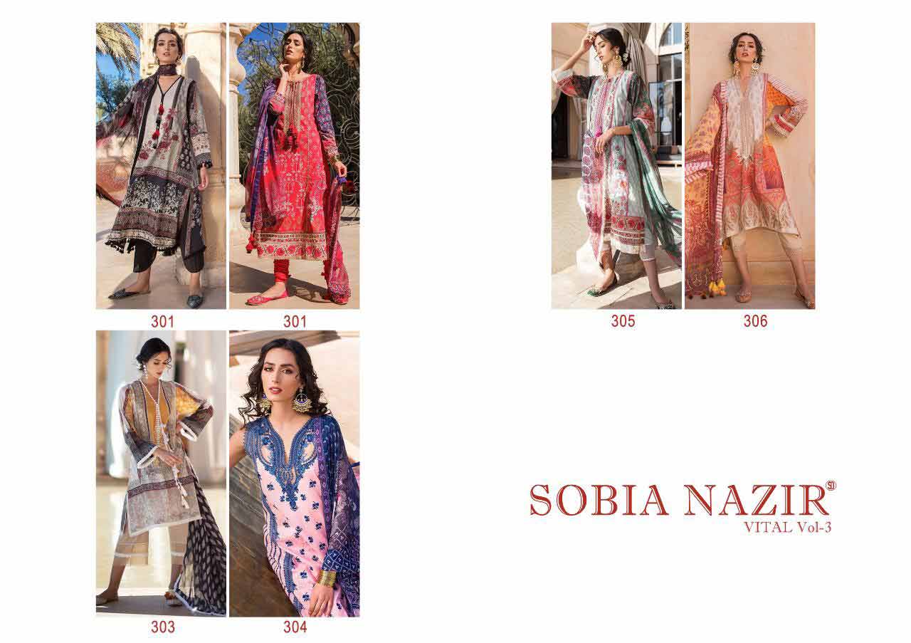 Sobia Nazir Vital Vol-3 Wholesale Cotton Salwar Suit Sobia Nazir Vital Vol-3 Wholesale Cotton Salwar Suit